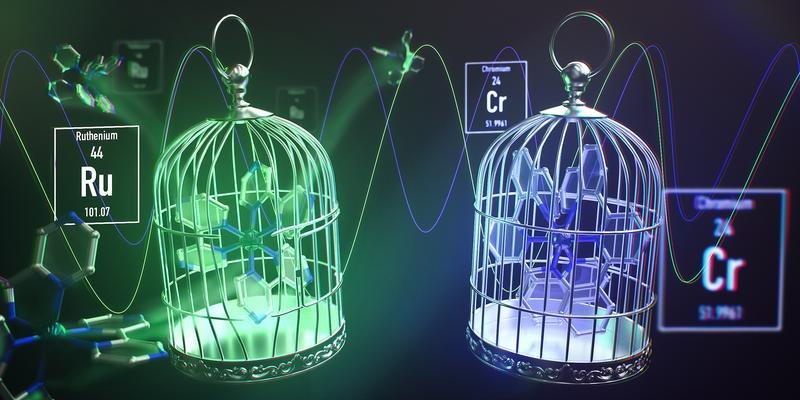 Durch Licht erzeugte Radikale können ihre Reaktivität erst entfalten, wenn sie aus einer Art «Käfig» ausbrechen, den das Lösungsmittel um sie herum bildet. Forschende zeigen, wie dieser «Ausbruch» besser gelingt und es zu effizienterer Photochemie kommt. | Quelle: Jo Richers | Copyright: Universität Basel, Jo Richers |