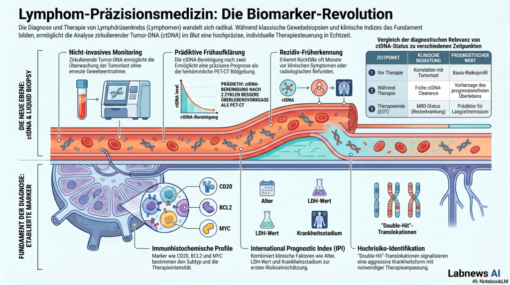 Lymphdrüsenkrebs: Biomarker revolutionieren Diagnose und Therapie. Credits: LabNews AI by LabNews Media LLC